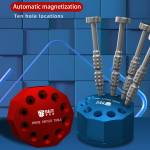 bst 10s-ten-holes-aluminum-360-rotating-magnetic-screwdriver-storage-rack-for-mobile-phone-repair-1