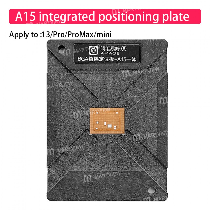 Amaoe 0.12mm A15 CPU Low Layer BGA Reballing Stencil Platform for iPhone 13 Series