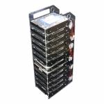 Transparent Acrylic Hard Disk Rack with 4 Fans -10 Bays