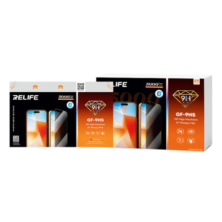 Relife GF-9HS 7-Inch 9H HD High-Hardness 0° Privacy Hydrogel Film Applicable for C4 Pro / C4 Pro Max - 25Pcs