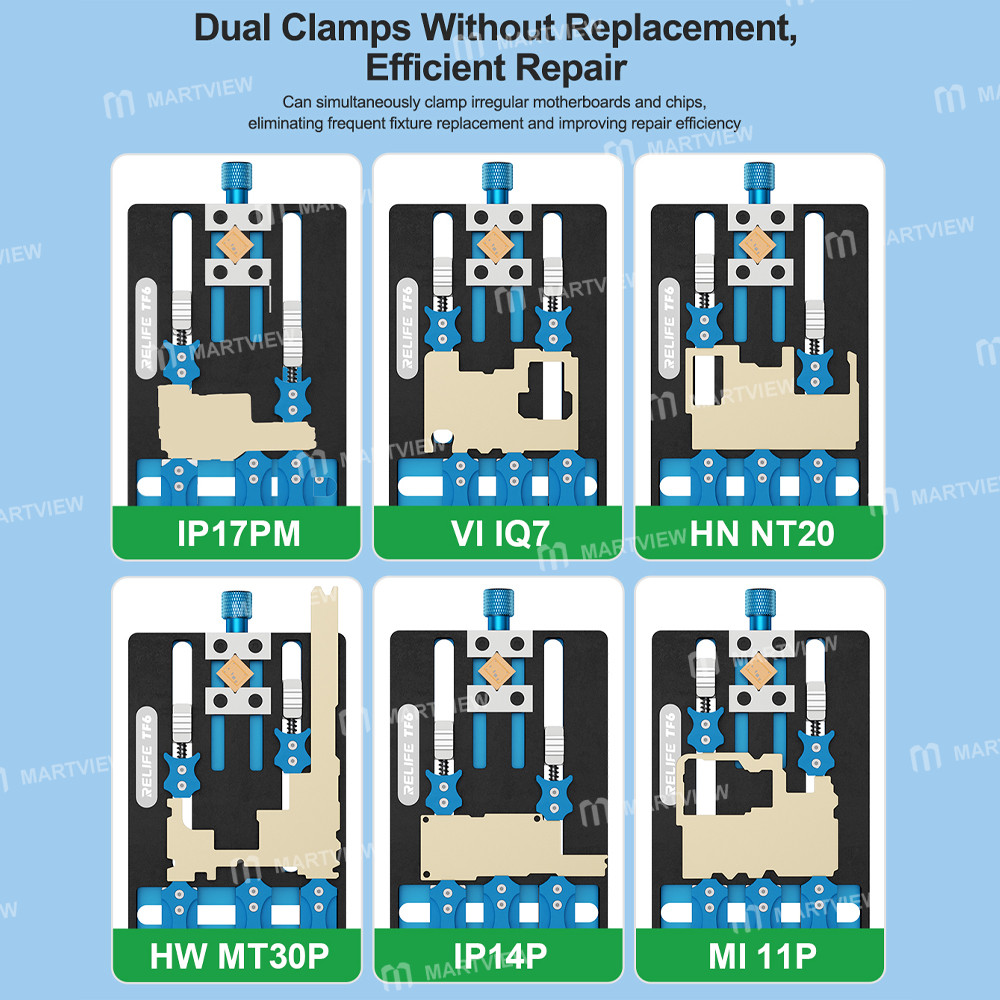 relife tf6-integrated-dual-clamp-repair-fixture-compatible-with-dual-layer-non-standard-motherboards