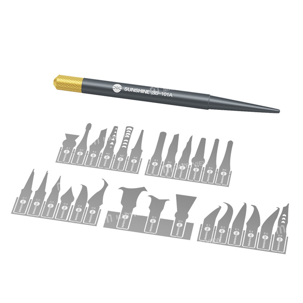 sunshine ss-101a-bga-ic-chip-cpu-glue-remove-repair-with-27-blades-1