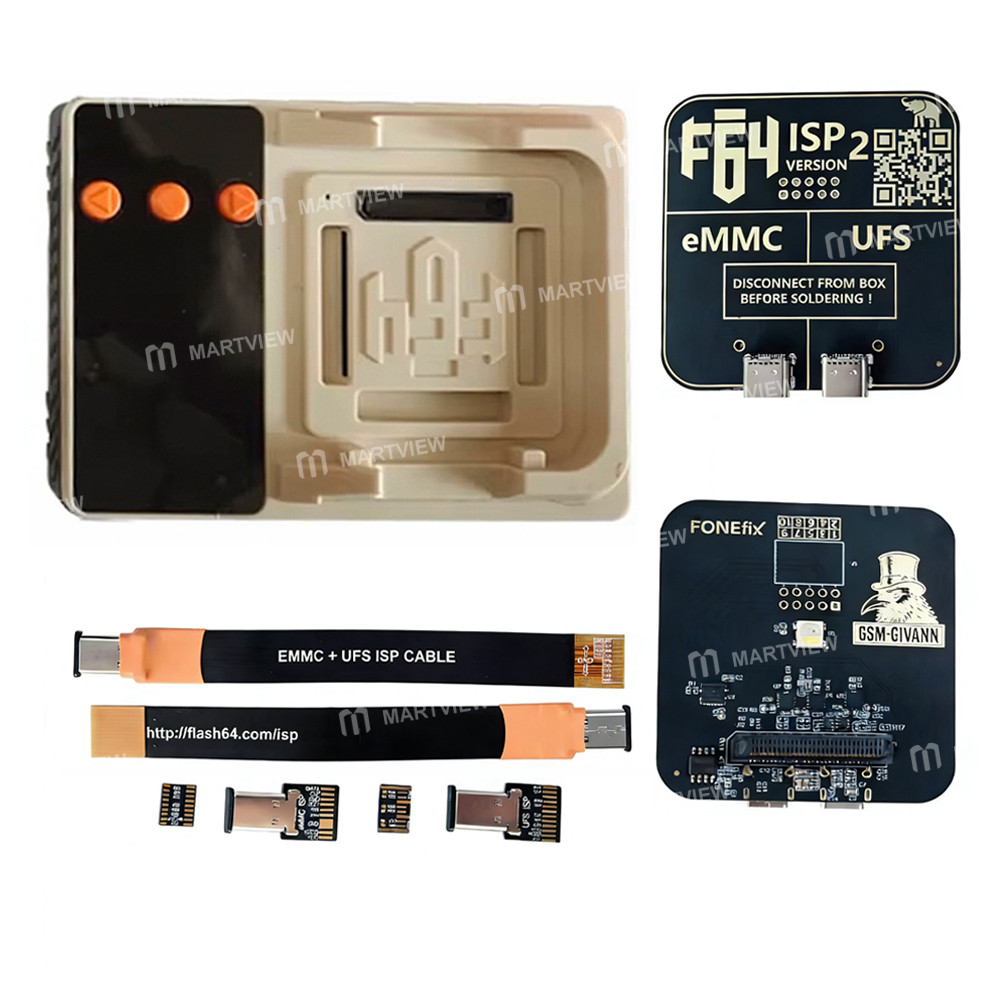 Flash 64 Lite Box + Flash 64 UFS & EMMC ISP V2 Adapter with Flex Cable Set