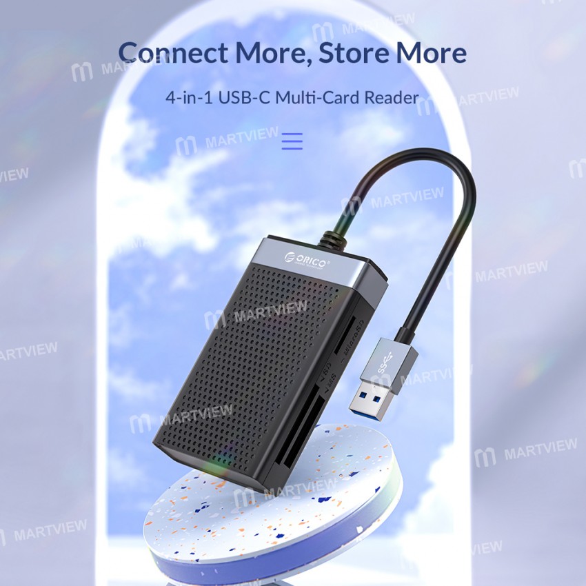Orico CL4T 4-in-1 Universal USB/Type-C Card Reader for SD/TF/CF/MS Memory Smart Card