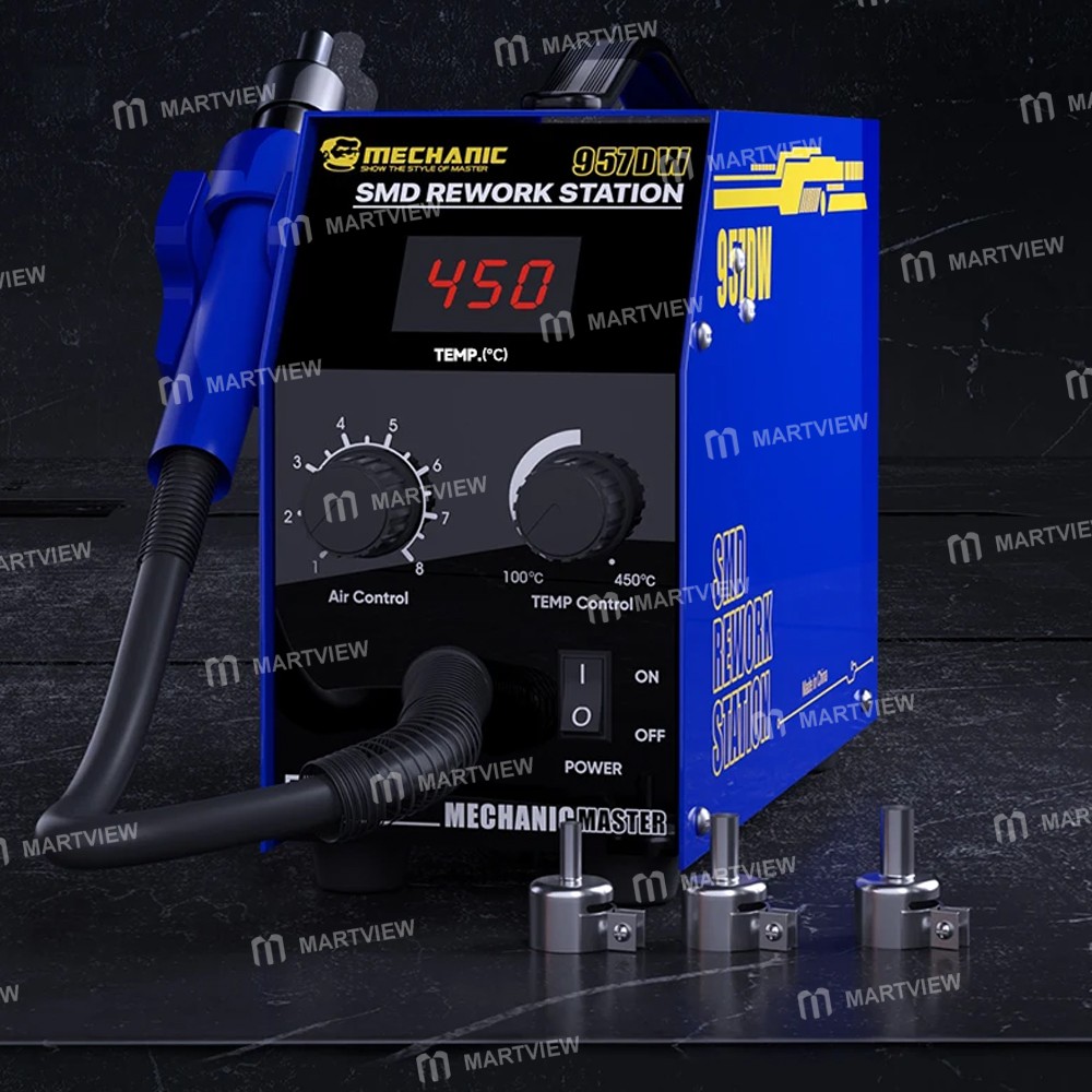 mechanic 957dw-two-vortexes-hot-air-gun-smd-desoldering-rework-station-for-mobile-phone-repair-10
