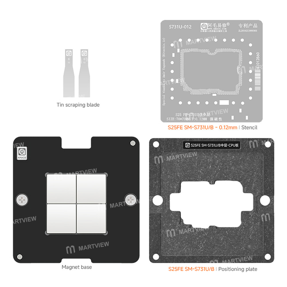 amaoe 012mm-s731u-middle-layer-bga-reballing-stencil-platform-set-for-samsung-s25fe-sm-s731u-b-2