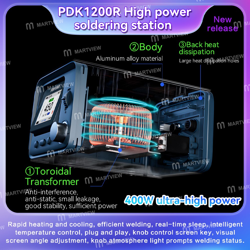 pdk1200r intelligent-temperature-control-large-solder-joints-industrial-station-support-c470-handle-