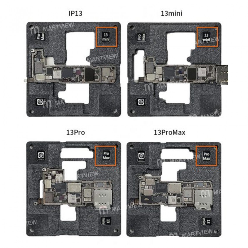 Amaoe IP13 4in1 CPU BGA Middle-level 0.12mm Steel Mesh Magnetic Tin Planting Positioning Platform Fo