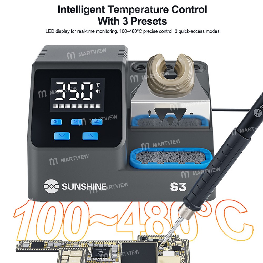 sunshine s3-60w-3-customizable-channels-c210-intelligent-digital-display-soldering-station-11