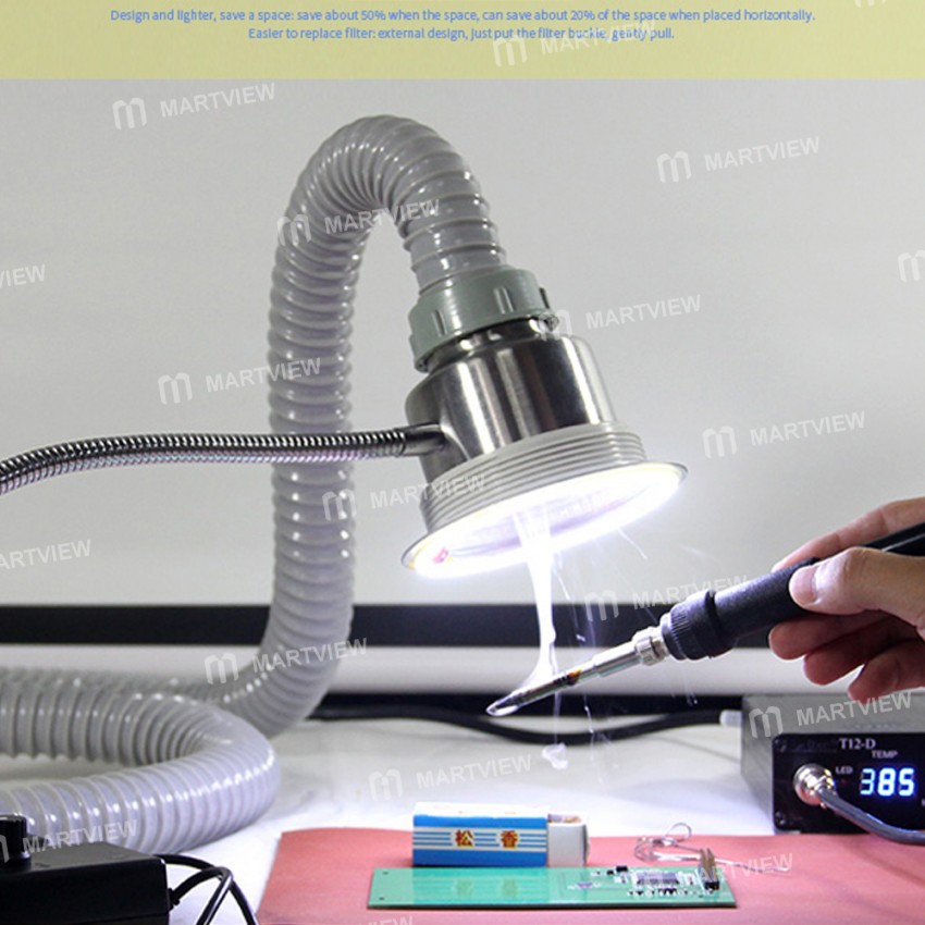 TBK Anti-Static Solder Smoking Absorber ESD Fume Extractor with LED Lamp