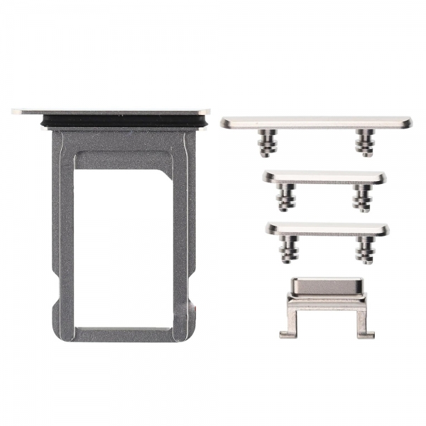 Replacement sim card slot holder tray volume button power button mute button for iPhone x silver