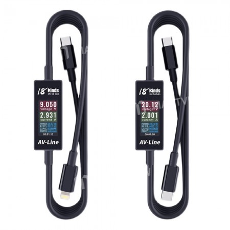 18 Kinds AV-Line Pro 1.2M Intelligent Detection of Charging Data Cable