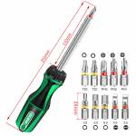 LAOA LA620010 10-in-1 Multifunction S2 Steel Ratchet Screwdriver Set