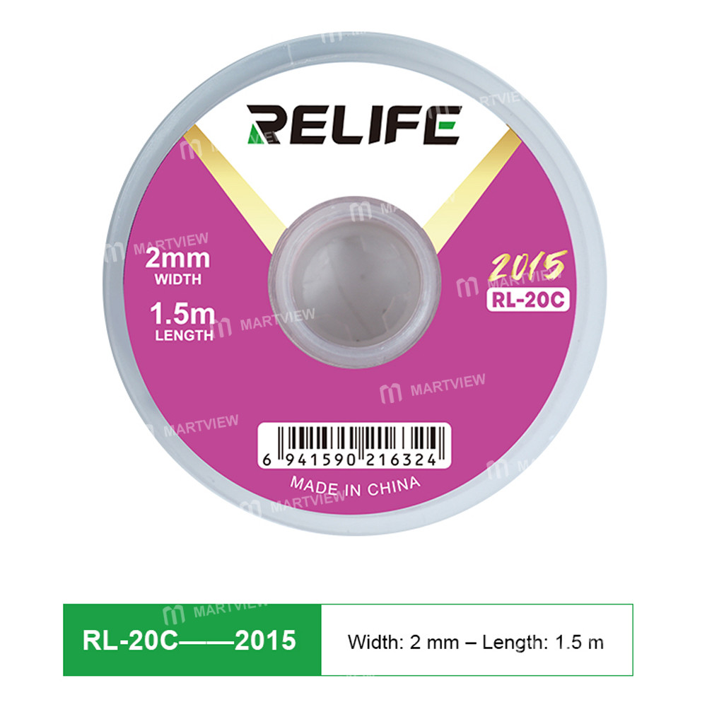 relife rl-20c-multiple-specifications-pure-copper-material-solder-wick-for-pcb-soldering-cleaning-2