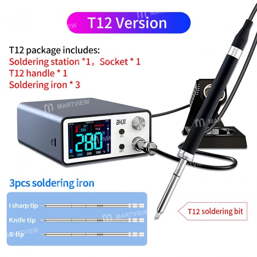 AiXun T3A Intelligent Soldering Station Support T12/T245/936 Series Handle Soldering Iron Tips Elect