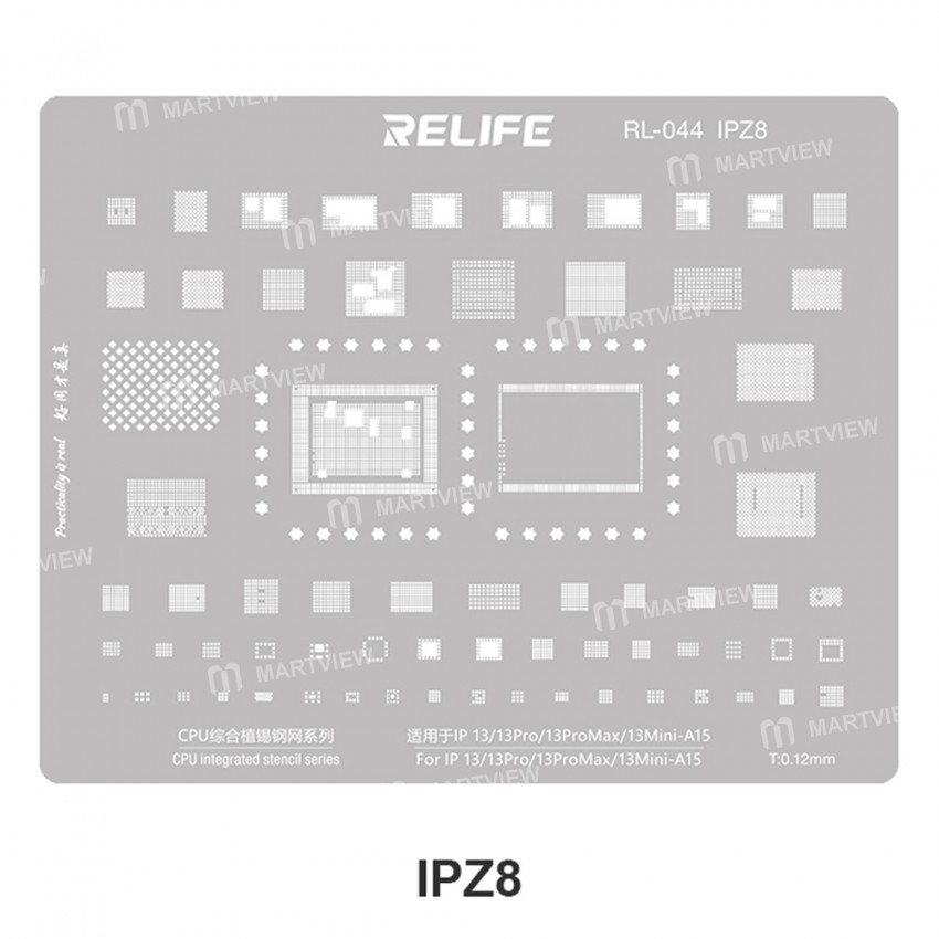 relife rl-044-iphone-series-cpu-tin-planting-steel-mesh-set-15