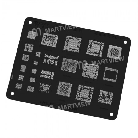 Wylie WL-52 Black Steel CPU BGA Reballing Stencil Net for MSM8939 MT6795W MT6767W MSM8940 MSM8909 MT6595 SDM660 MT6750 MSM8998