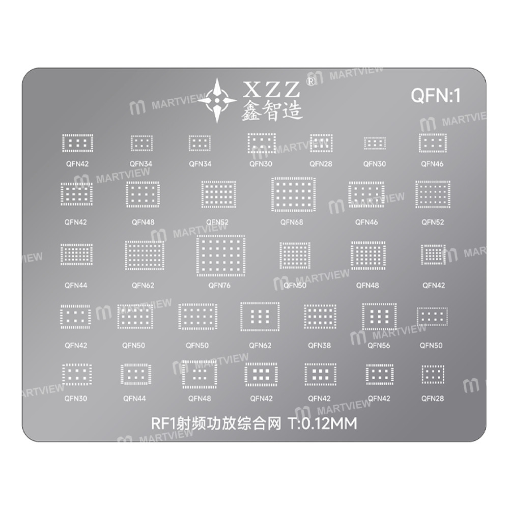 xzz qfn1-radio-frequency-power-amplifier-ics-integrated-tin-plated-steel-stencil-for-android-phones