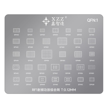 XZZ QFN:1 Radio-Frequency Power Amplifier ICs Integrated Tin-Plated Steel Stencil for Android Phones