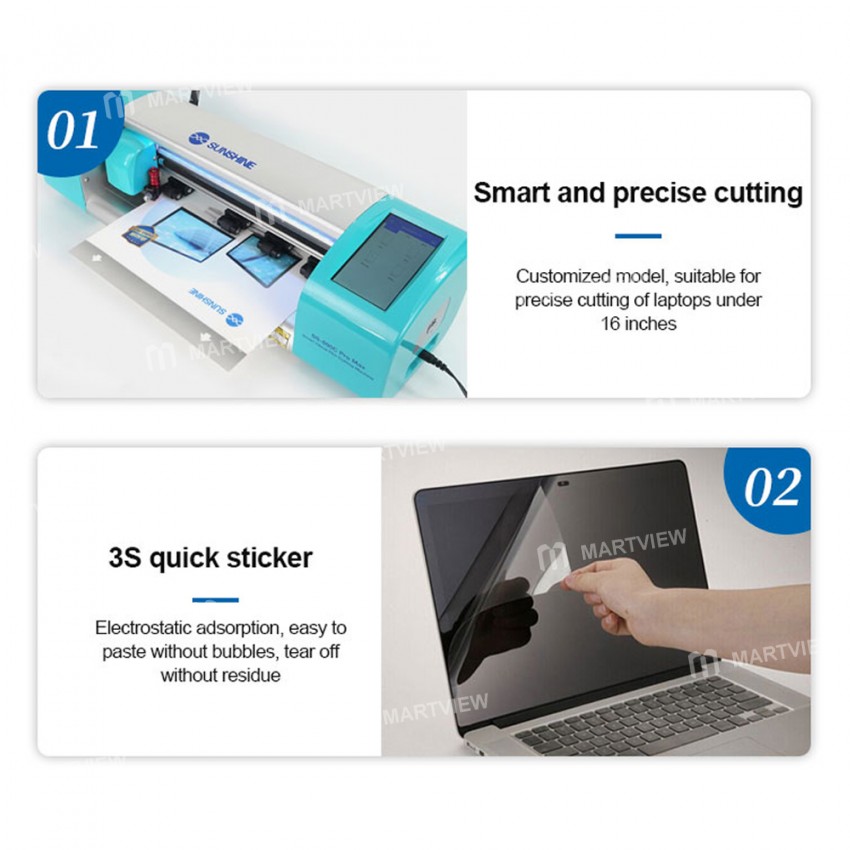 Sunshine SS-075PC 16-inch Anti-Fingerprint HD Flexible Hydrogel Protective Film for Computer - 10Pcs