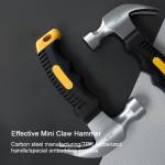 Deli 8OZ Multifunction TPR Handle Shockproof Stainless Steel Mini Claw Hammer