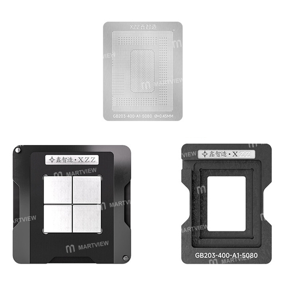 xzz 045mm-graphics-card-bga-reballing-stencil-platform-set-for-nvidia-geforce-rtx-5080-gb203-400-a1-