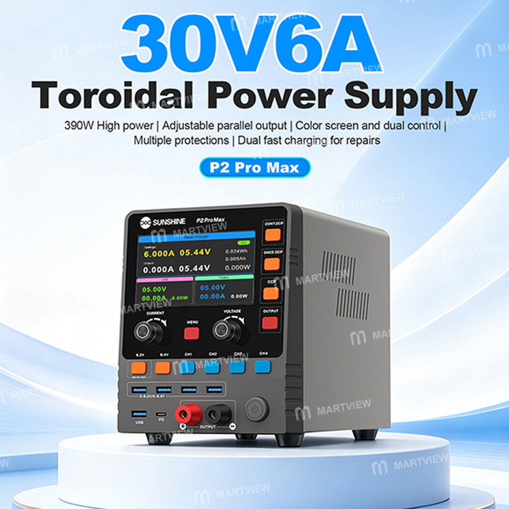 sunshine p2-pro-max-30v-6a-390w-high-power-precision-adjustable-dc-stabilized-toroidal-power-supply-
