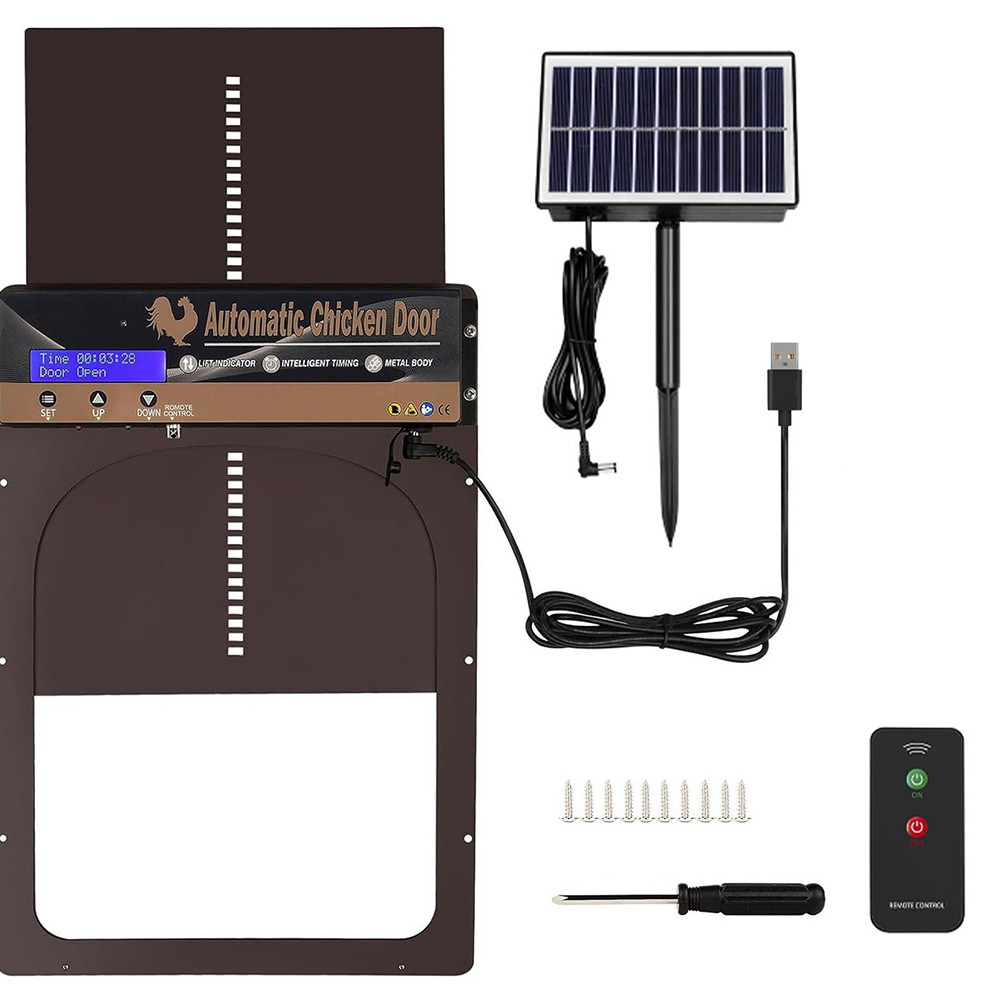 automatic chicken-coop-door-solar-powered-4-mode-aluminum-alloy-steel-opener-05