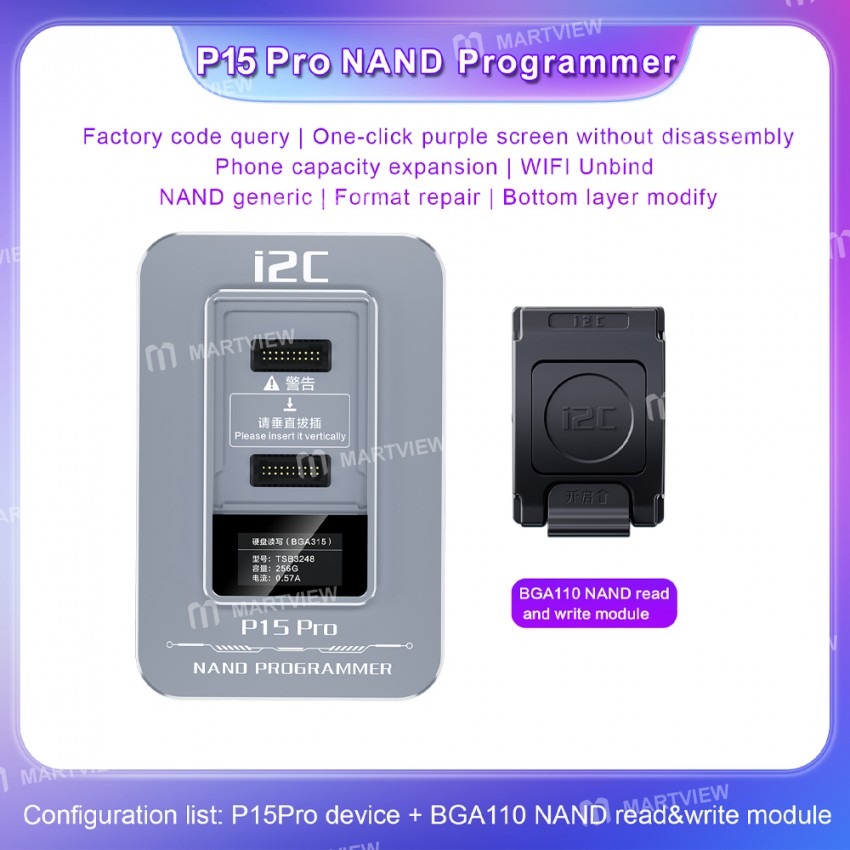 i2c p15-pro-ai-dfu-purple-screen-nand-flash-hdd-read-write-programmer-4