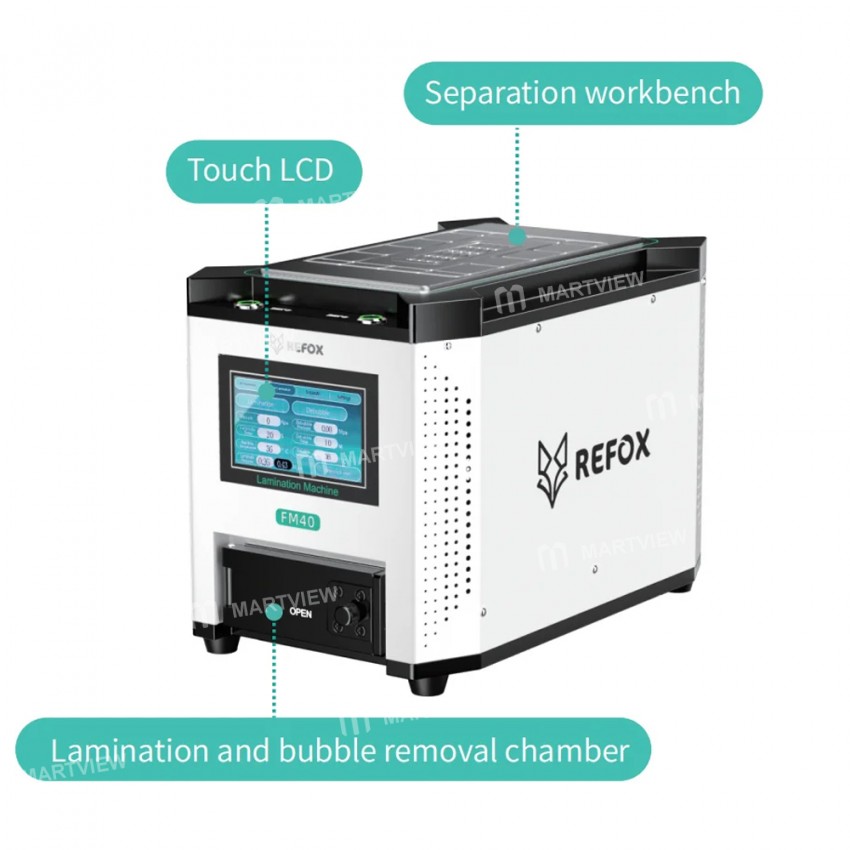 refox fm40-5-in-1-129-inch-multi-function-desktop-laminating-machine-for-mobile-phone-tablet-4