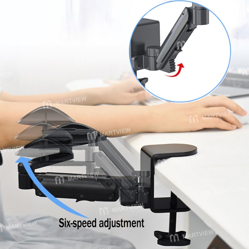 Punch-free Computer Mouse Pad Wrist Rotating ARM Stander Rotatable Bracket