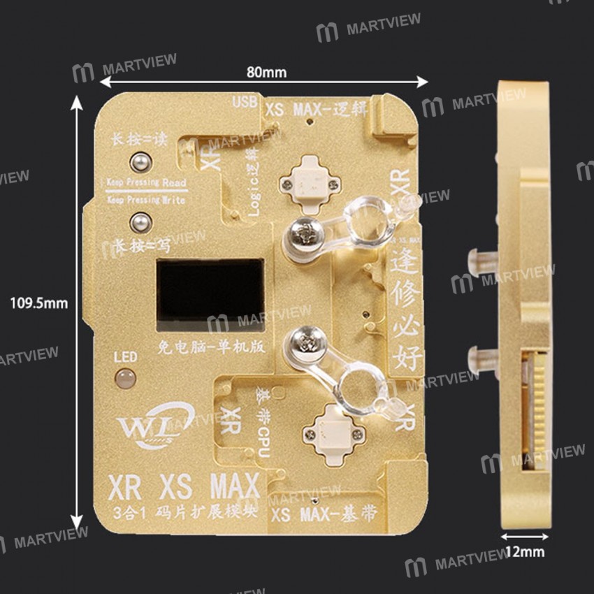 WL 3in1 Baseband Logic EEPROM IC Module Read Write IMEI Tool for iPhone Xs / Xs Max / XR