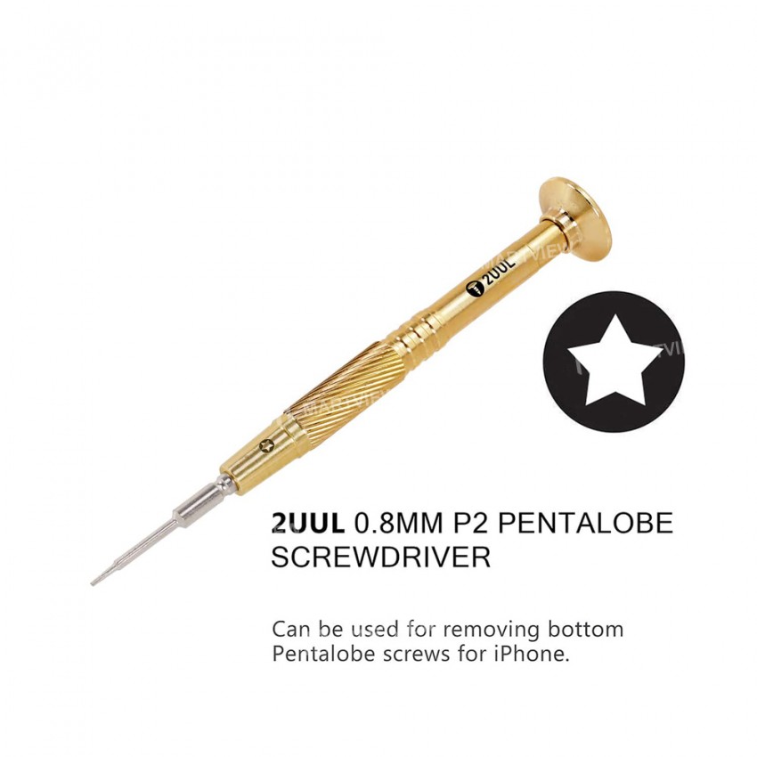 2UUL Brass Handle Heavy Weight Professional-grade Phone Repair Screwdriver Tools