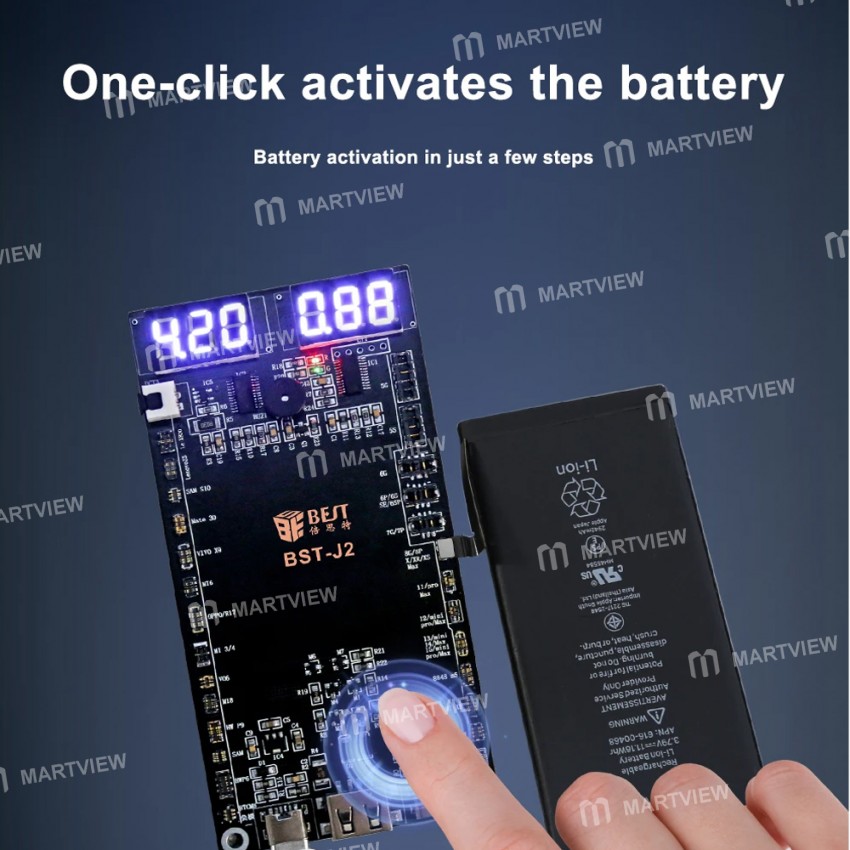 bst j2-one-click-quick-battery-activation-detection-board-for-iphone-5-to-15pro-max-android-12