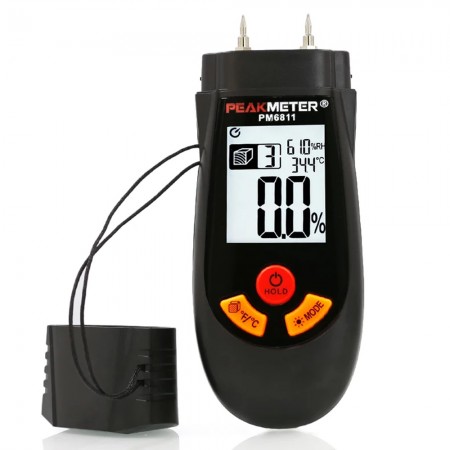 PEAKMETER PM6811 Wood Moisture Meter for Wood / Cardboard / Flooring