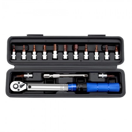 15-in-1 High-Precise Quick-Release 1 / 4 inch Torque Adjustable Wrench Set for Car Bicycle Repair