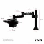 kslid k047-k047t-360-rotating-lift-folding-metal-microscope-swinging-arm-for-most-microscope-3