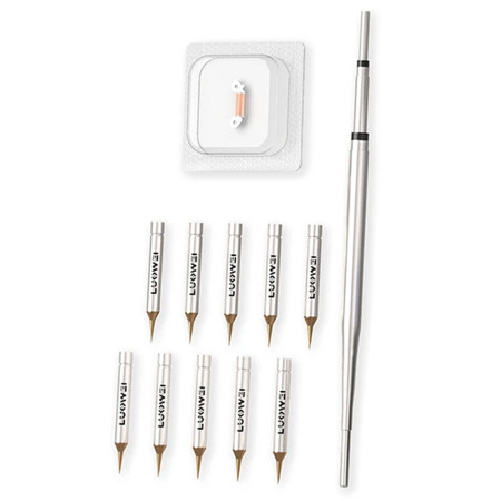Luowei LW-C210 Soldering Iron Tip with 10Pcs Ultra Sharp Needles for Screen / Motherboard Flying Wire