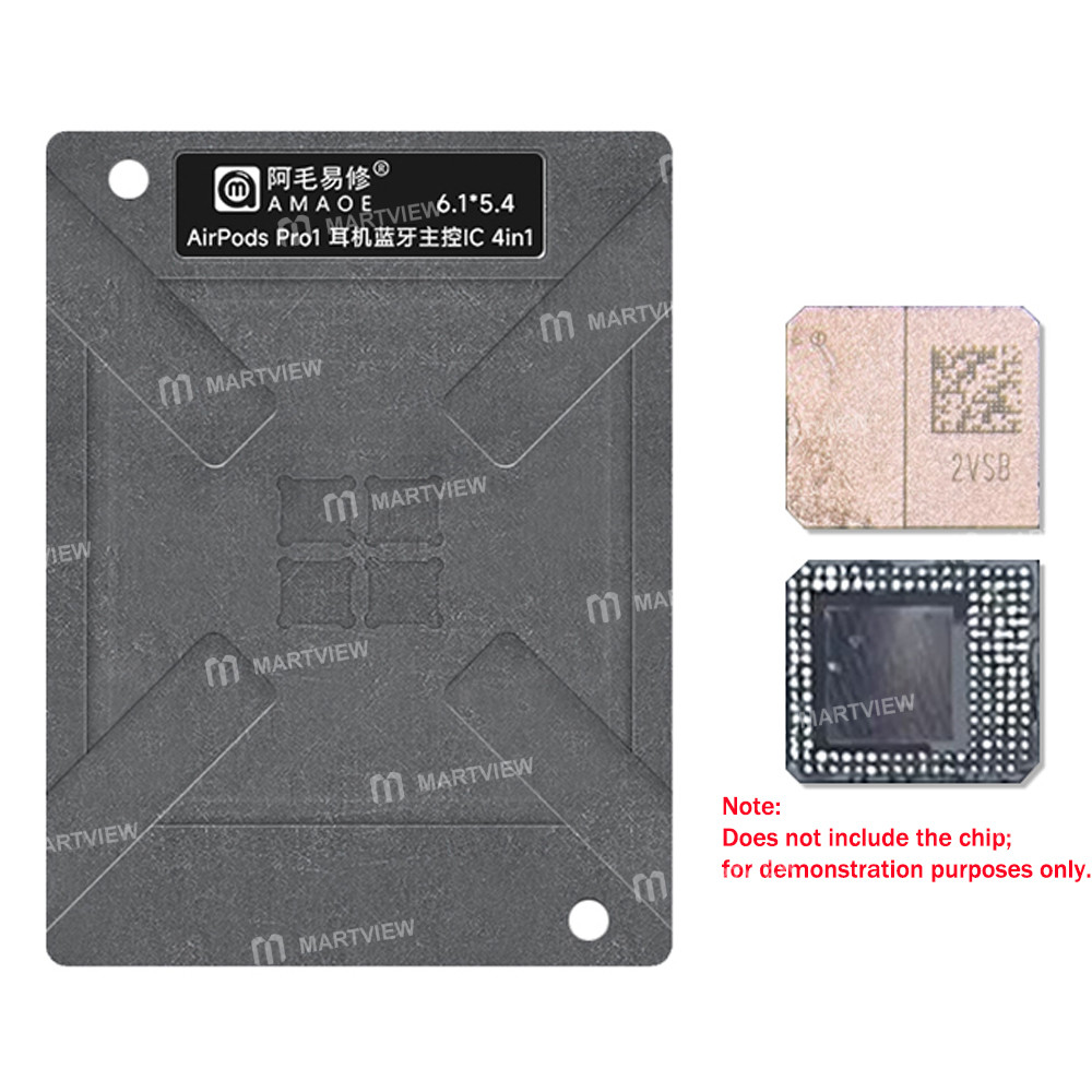 amaoe bluetooth-main-control-ic-4-in-1-bga-reballing-stencil-tin-plating-platform-set-for-apple-airp