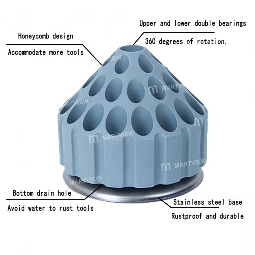 35 holes-360-degree-rotating-honeycomb-tools-storage-box-for-storage-of-grinding-head-5