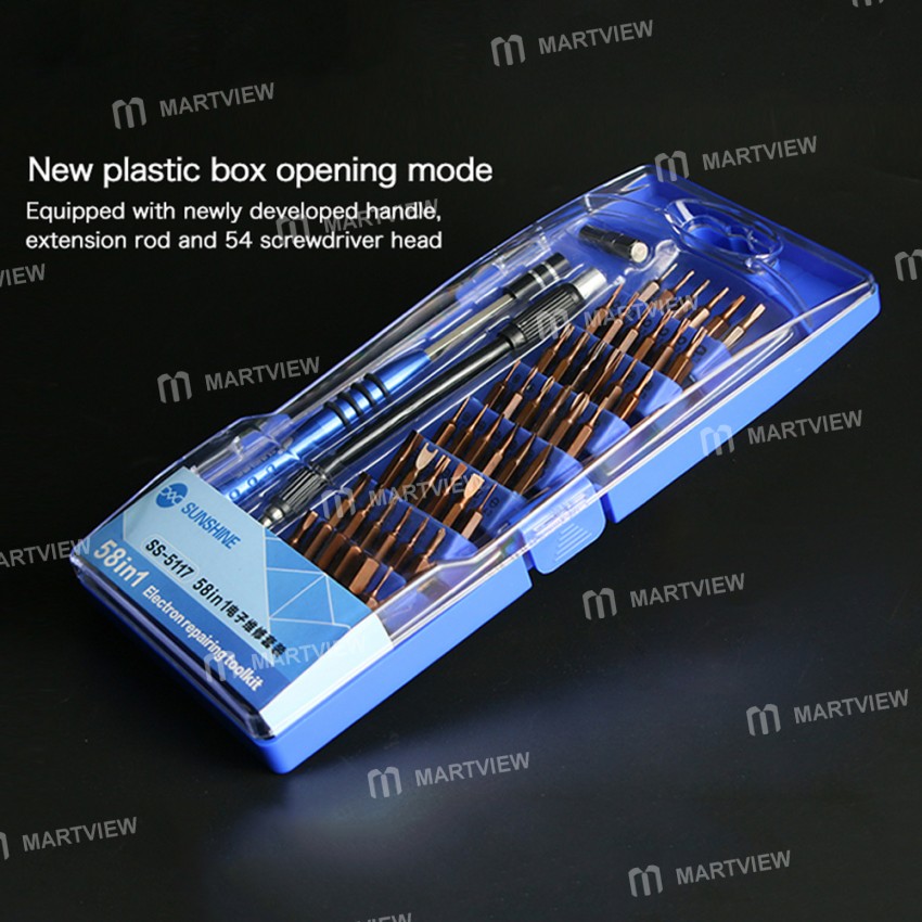 Sunshine SS-5117 58-in-1 Precision Magnetic Screwdriver Set for Mobile Phone Repair Dismantling