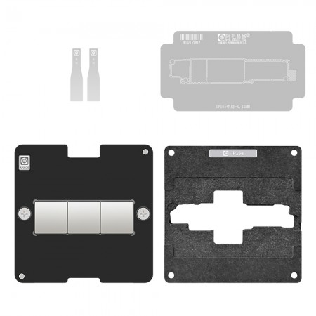 Amaoe 0.12mm Middle Layer BGA Reballing Stencil Platform Set for iPhone 16e