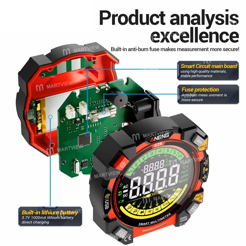 aneng 626-rechargeable-digital-high-precision-intelligent-anti-burning-multimeter-9