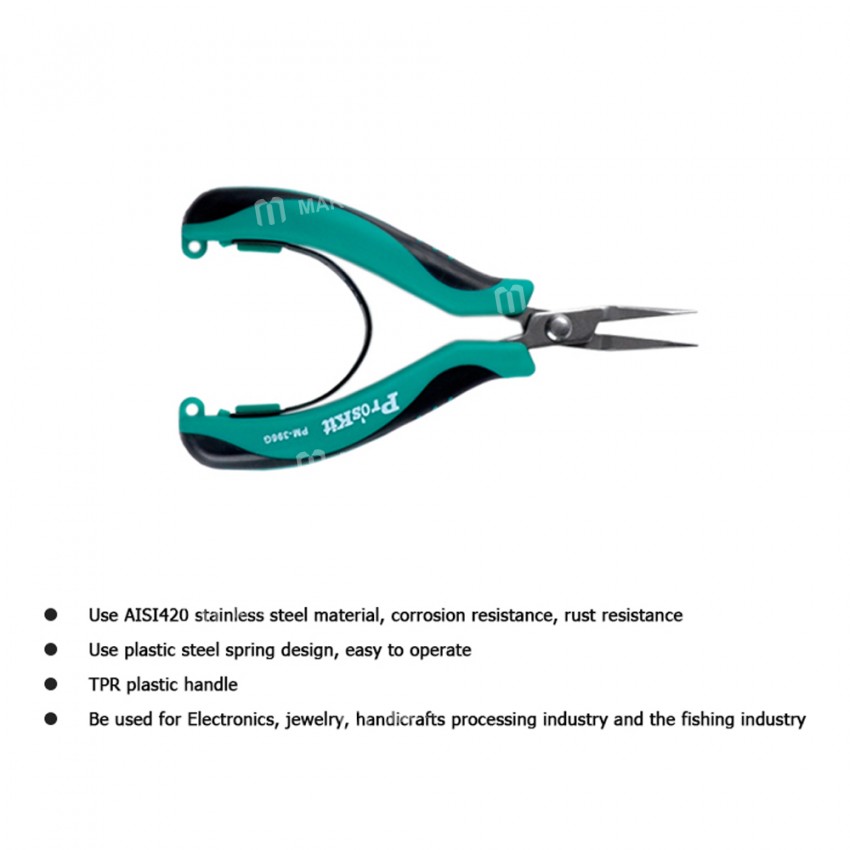 Pro'sKit PM-396G 120mm Mini Needle-Nose Pliers