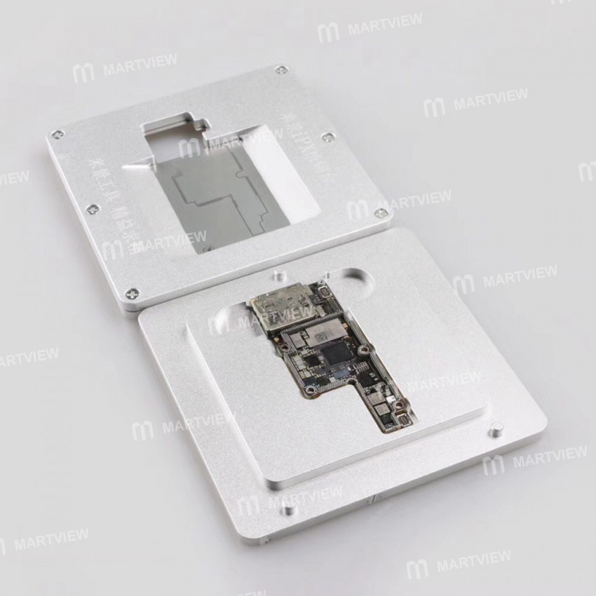 MiJing 2 in1 BGA Reballing Stencil Platform Jig Fixture Motherboard Fixure for iPhone X