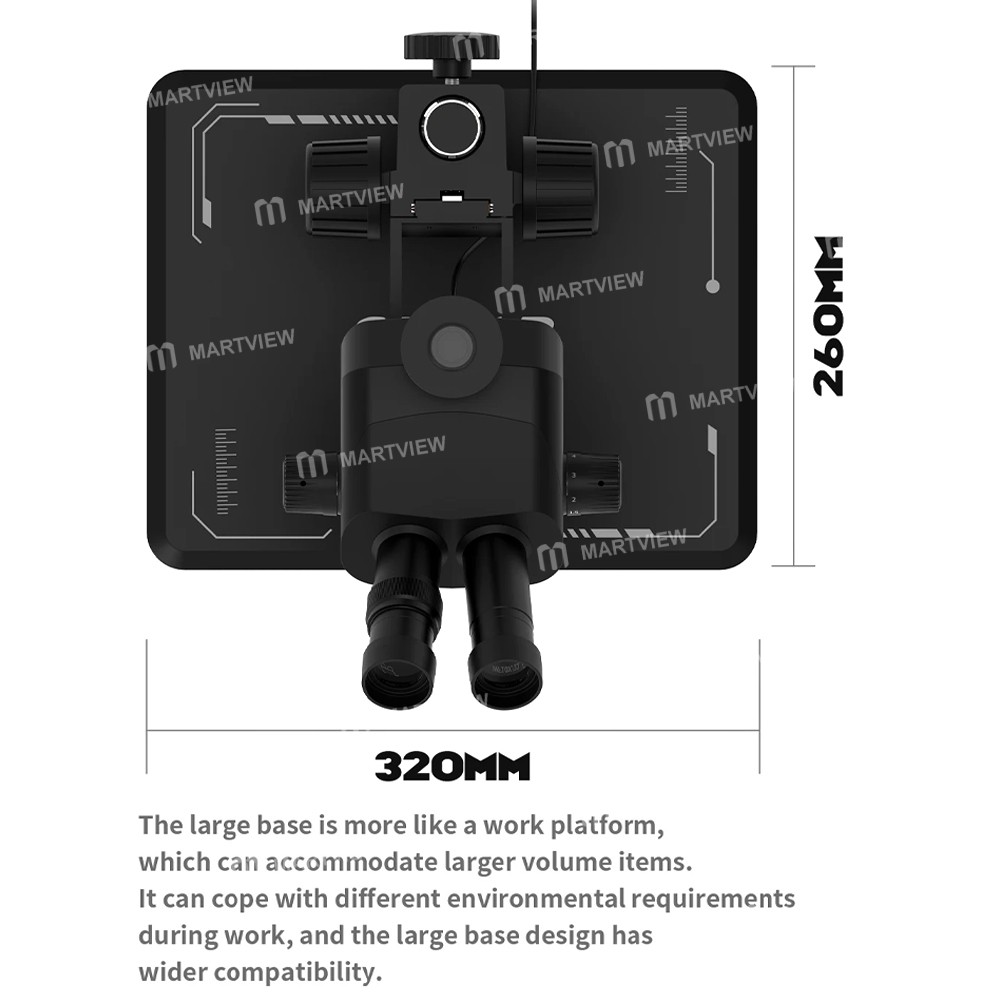 soptop 7060-ultra-7-60x-adjustable-zoom-trinocular-stereo-microscope-with-big-base-for-pcb-repair-6