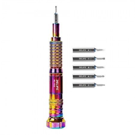 Relife RL-723 Rainbow Plating Process High Precision Interchangeable Torque Screwdriver