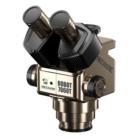 Mechanic Robot 7060T 7-60X HD Continuous Zoom Trinocular Microscope Head