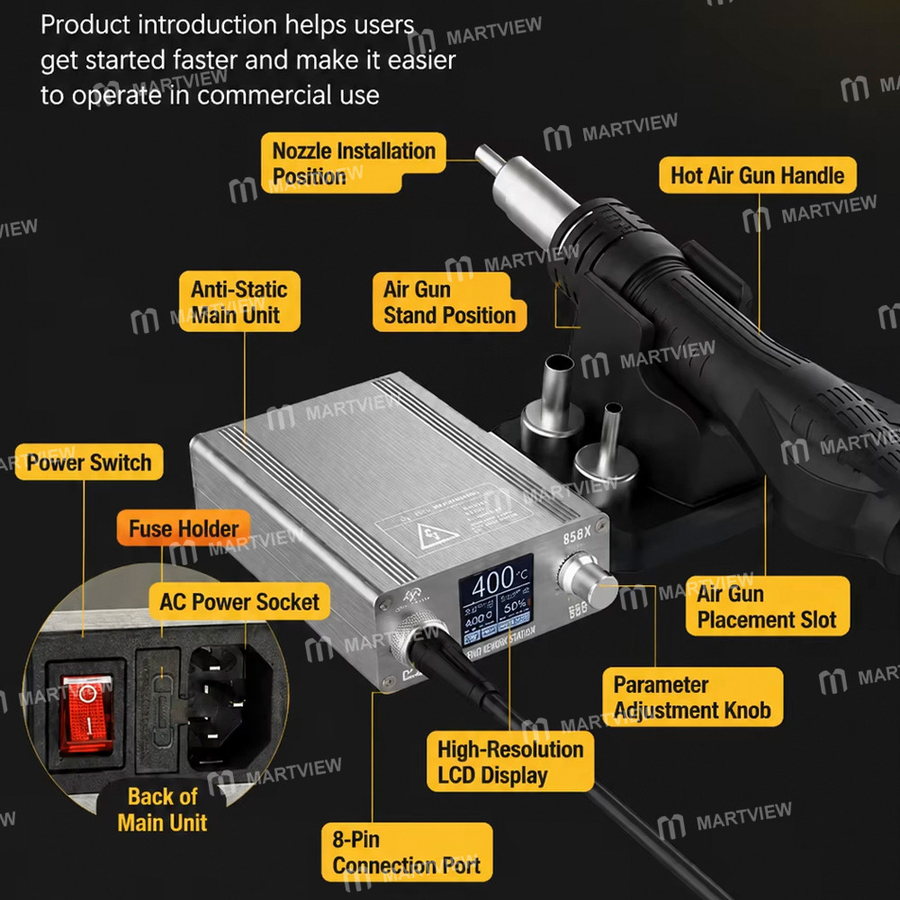 oss 858x-intelligent-digital-display-hot-air-desoldering-rework-station-for-pcb-repair-8