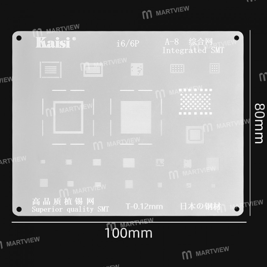 Kaisi 0.12mm BGA Reballing Stencil Net for iPhone 6 to 11 Pro Max